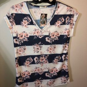 Floral V-Neck Tee